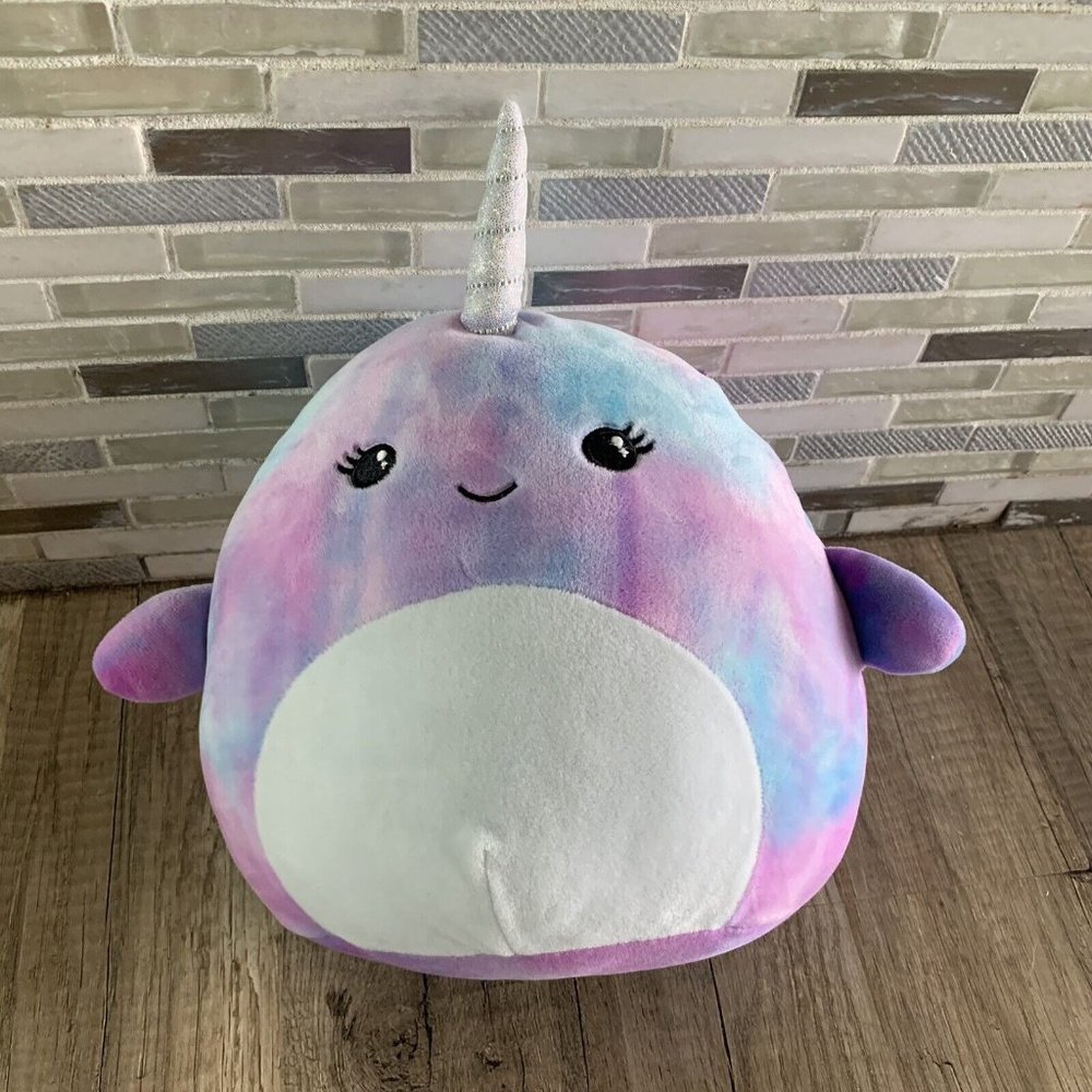 Squishmallow Hallie The Narwhal 8” Galaxy Pink & Blue Tie Dye Summer 2021